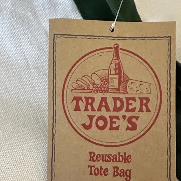 Limited Edition NWT Large Green Trader Joe's TOTE - Picture 4 of 5